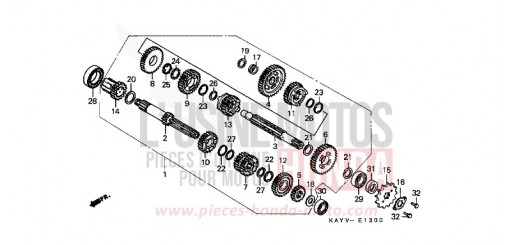 BOITE DE VITESSES NX125V de 1997